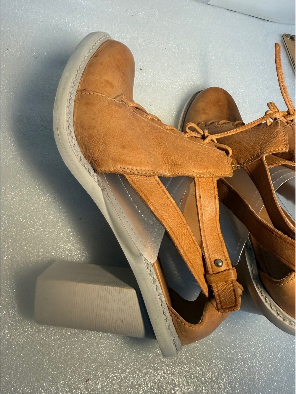 Schuler & Sons Philadelphia Sade Leather Oxford Heels Size 9.5 B - Picture 7 of 11